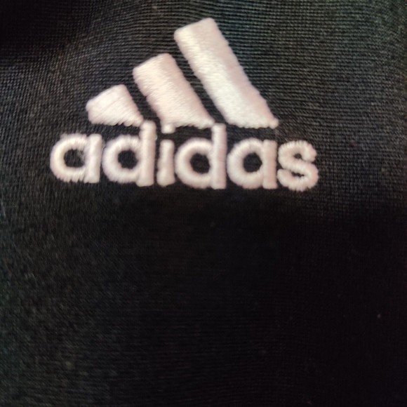 Adidas Track Jacket Toddler 18 Months Baby Trefoil Zip Up Black White 3 Stripes - Picture 4 of 6